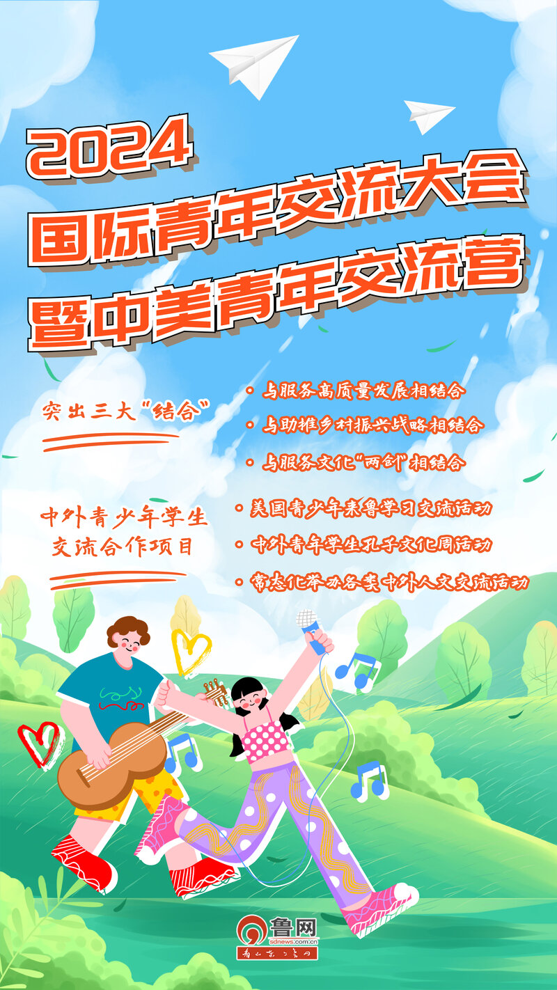 2024国际青年交流大会暨中美青年交流营7月11日至24日在山东举办