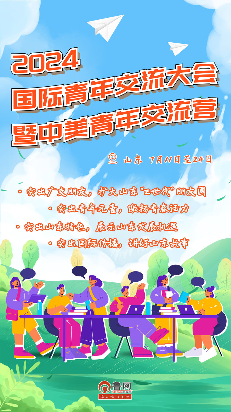 2024国际青年交流大会暨中美青年交流营7月11日至24日在山东举办